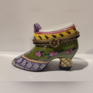 CBK Limited Victorian Shoe Limoges Style Trinket Box